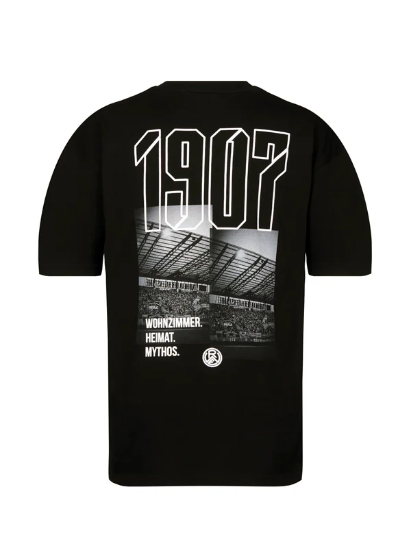 T-Shirt Oversize "Spieltag" schwarz